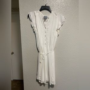 White Dress with Subtle Wrap
